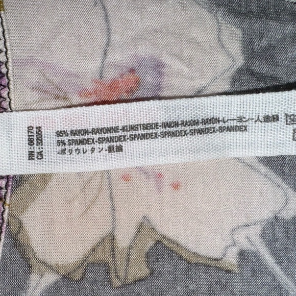 Free People Black Floral Sure Please Racerback Bodysuit Size L - Picture 10 of 14